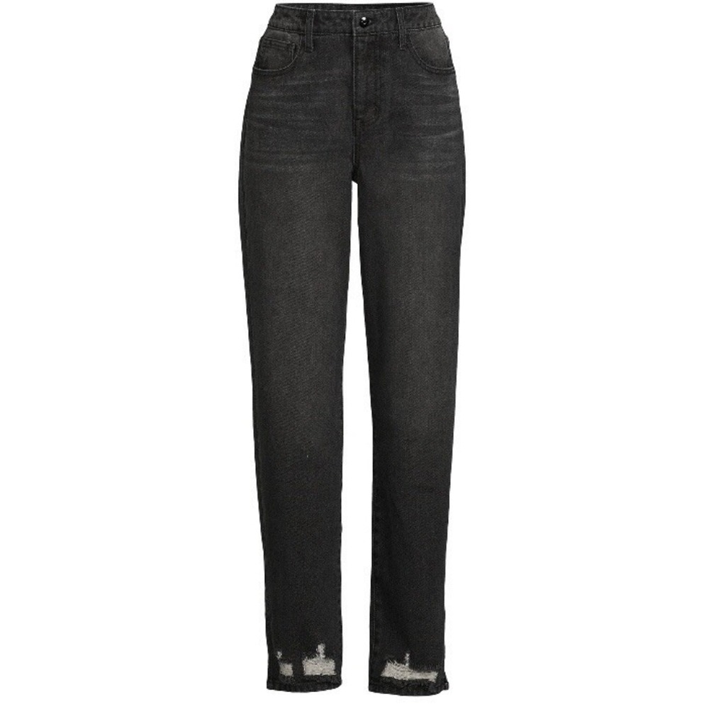 No Boundaries Juniors Straight Leg Split Hem Jeans 11 New with Tags Black High
